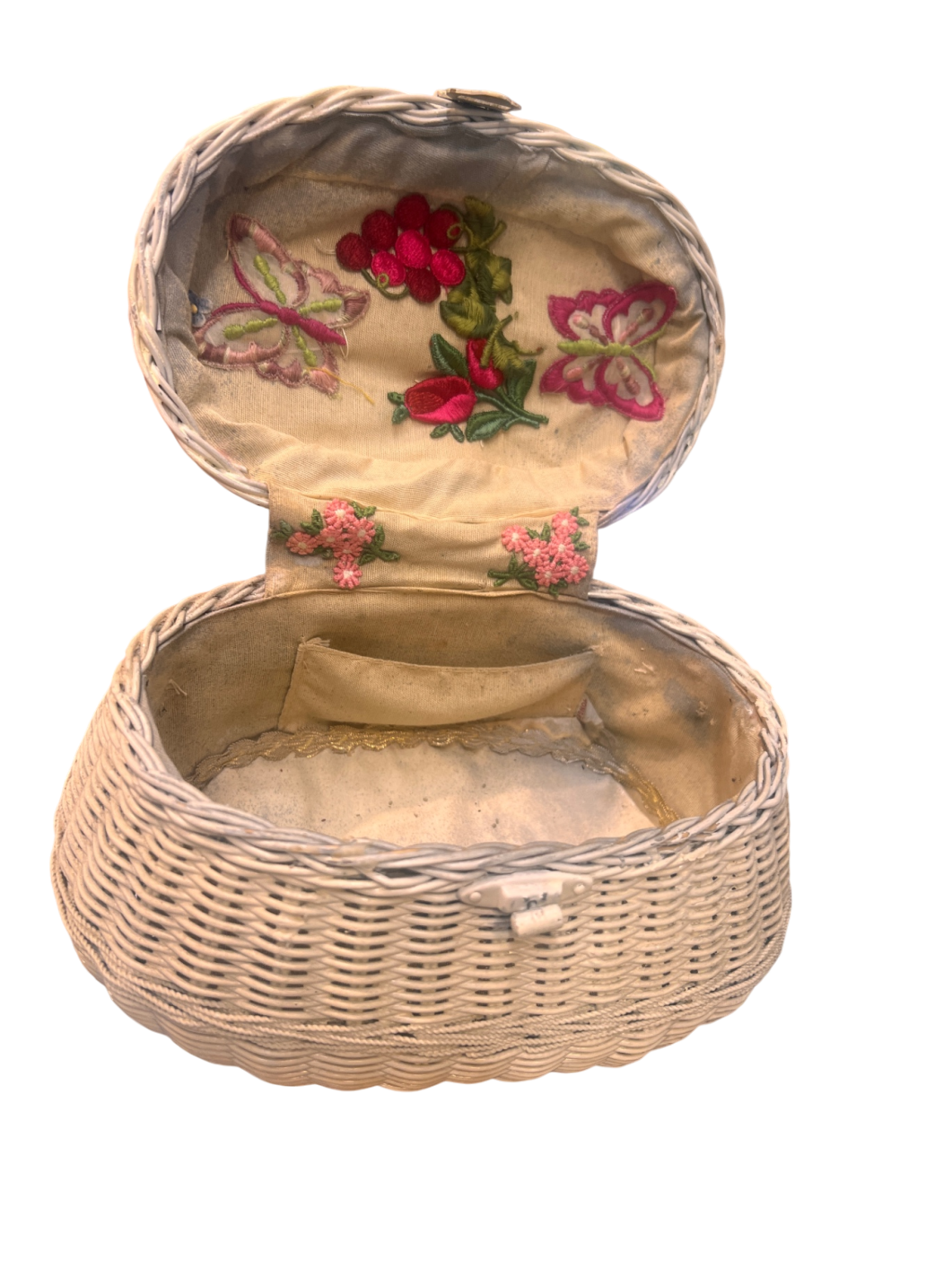 Handwoven Wicker Basket Natural Beige Wicker/Rattan