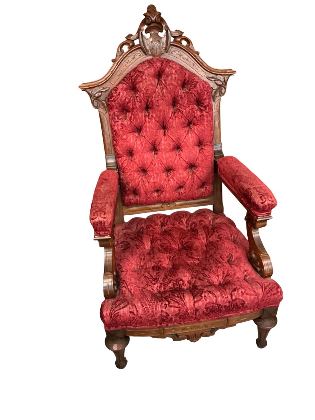 Red Parlor Set Sofa and Matching Chairs