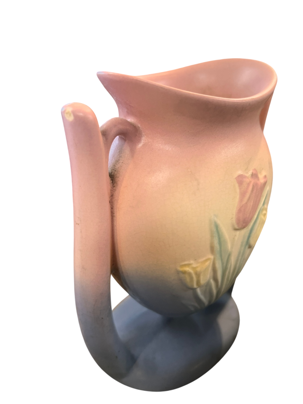 Vase Pastel pink, yellow, and green Ceramic Hull pottery 100-33-6