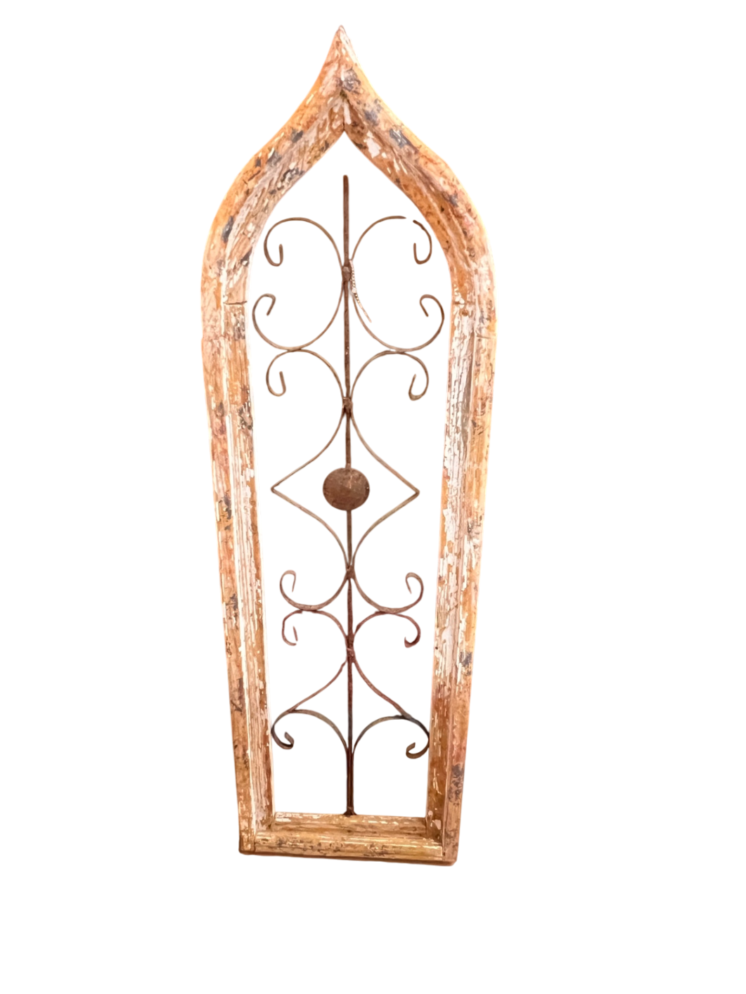 Wall Art Rustic Brown and Beige Wood and Metal