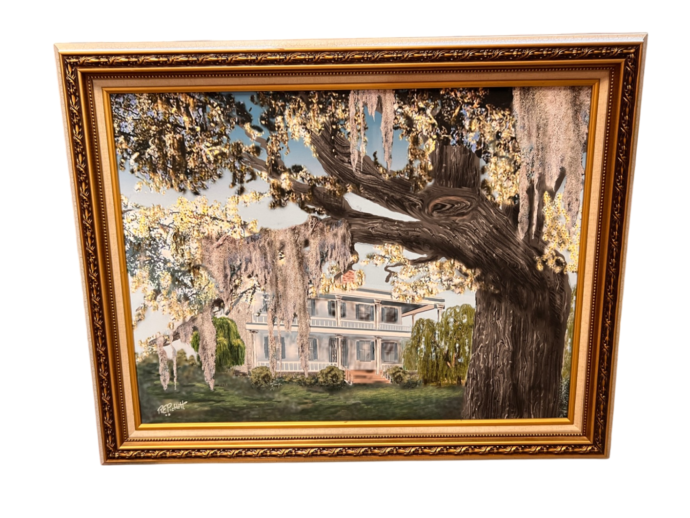 Southern Homestead under the Live Oak" – Original Painting by Robert E. Pickett (2008)