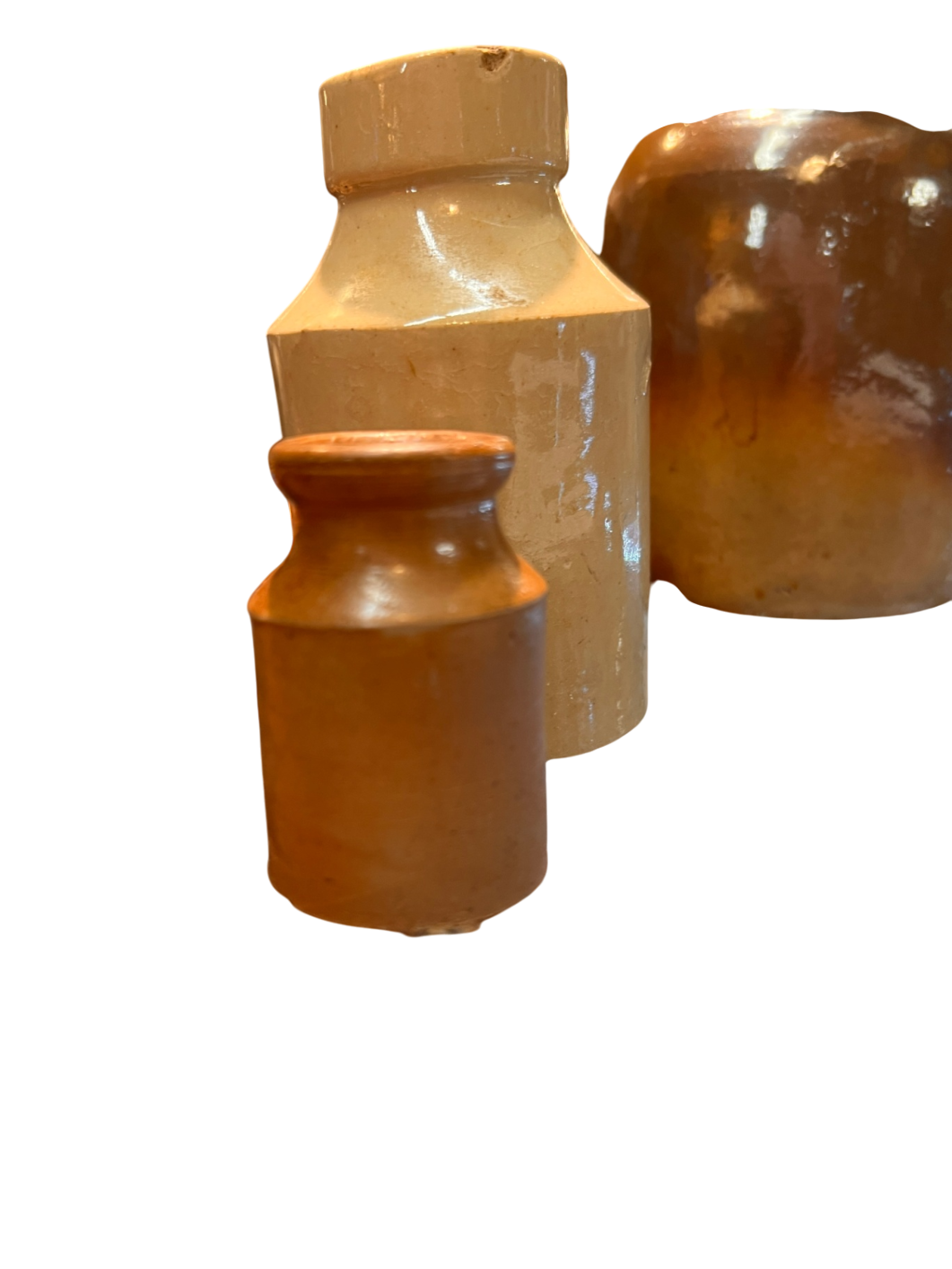 	Small Brown Salt Glazed Bottle