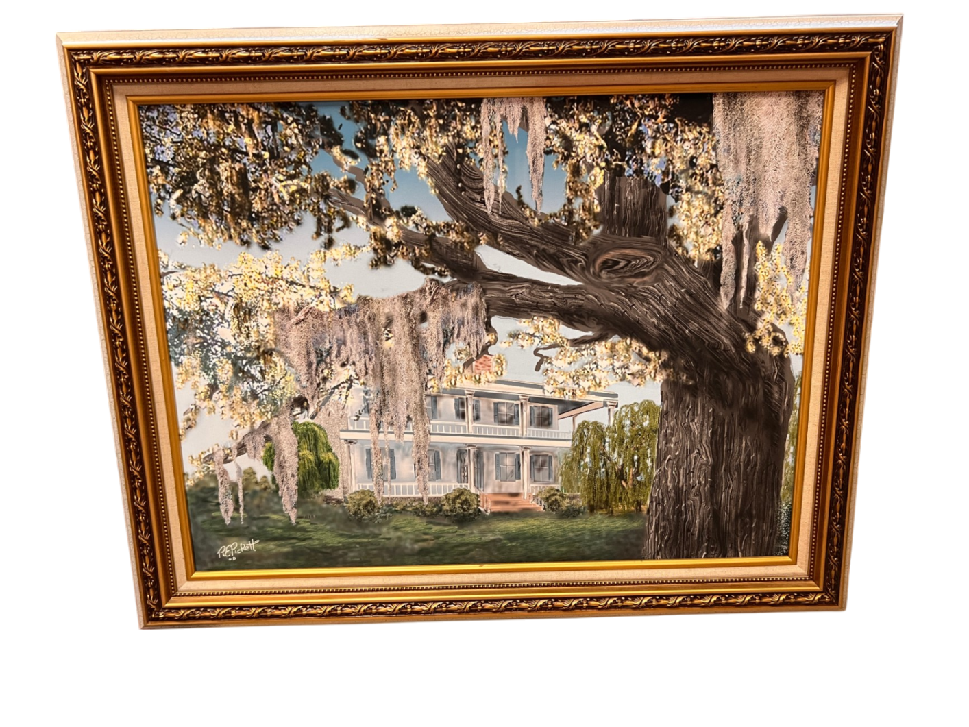Southern Homestead under the Live Oak" – Original Painting by Robert E. Pickett (2008)