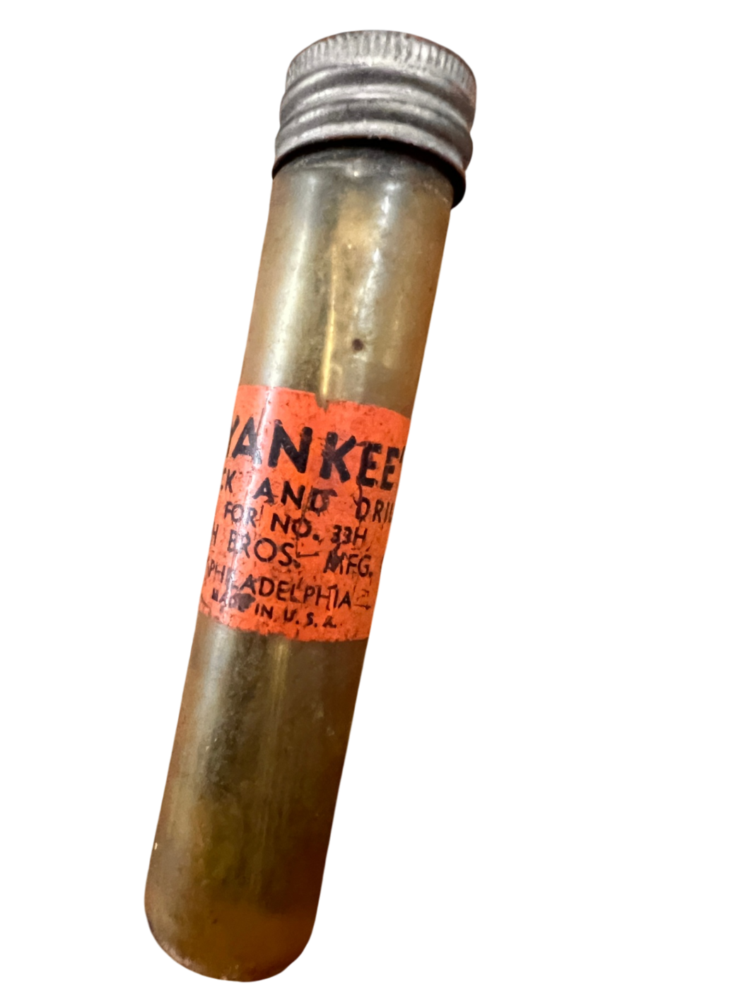 Vintage Yankee Drill Bits (Set of 5) for No. 33H Push Drill – North Bros / Stanley – 9/64" + Assorted Bits