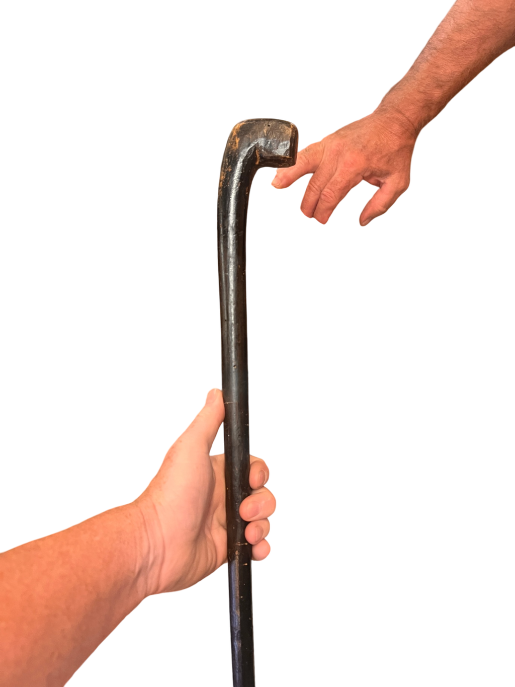 Vintage Walking Cane Dark Brown/Black Wood