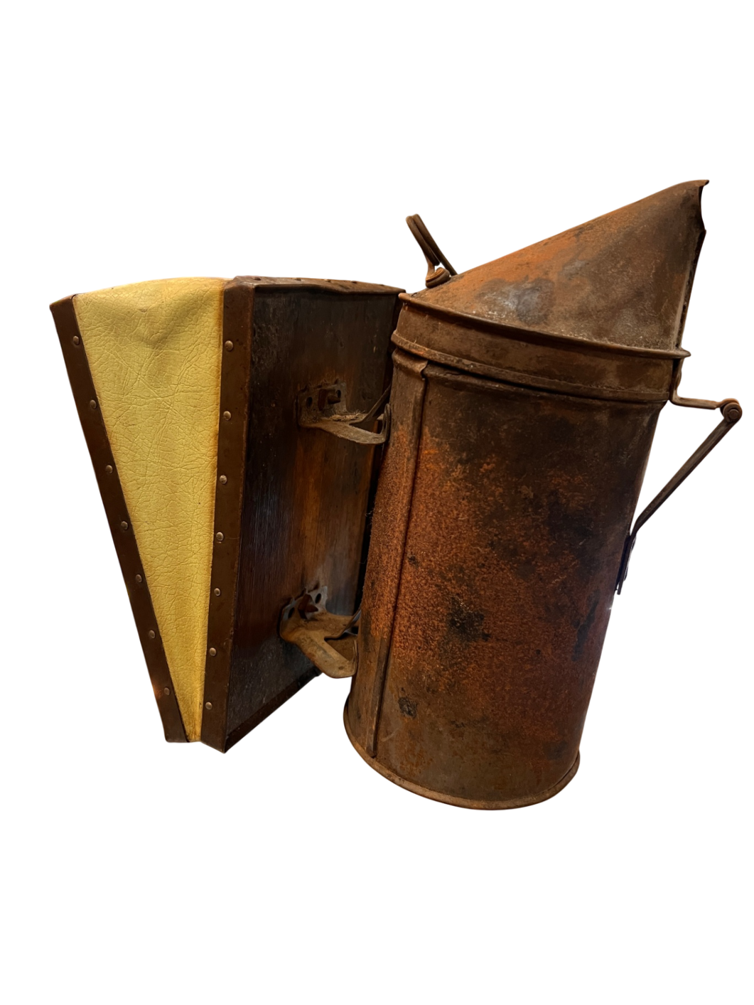 Antique Beekeeper's Smoker – Bellows Style with Metal Canister – Rustic Farm Tool Decor