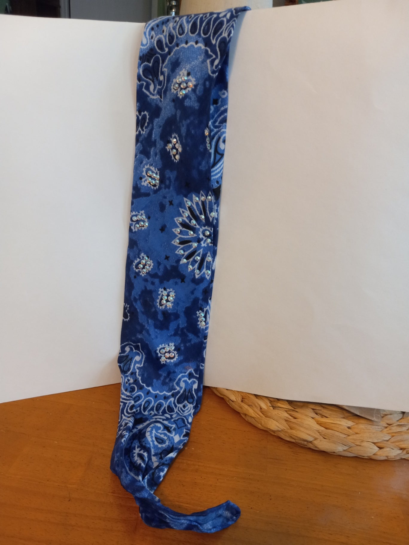 Scarf Blue Fabric (likely cotton or linen)dsc