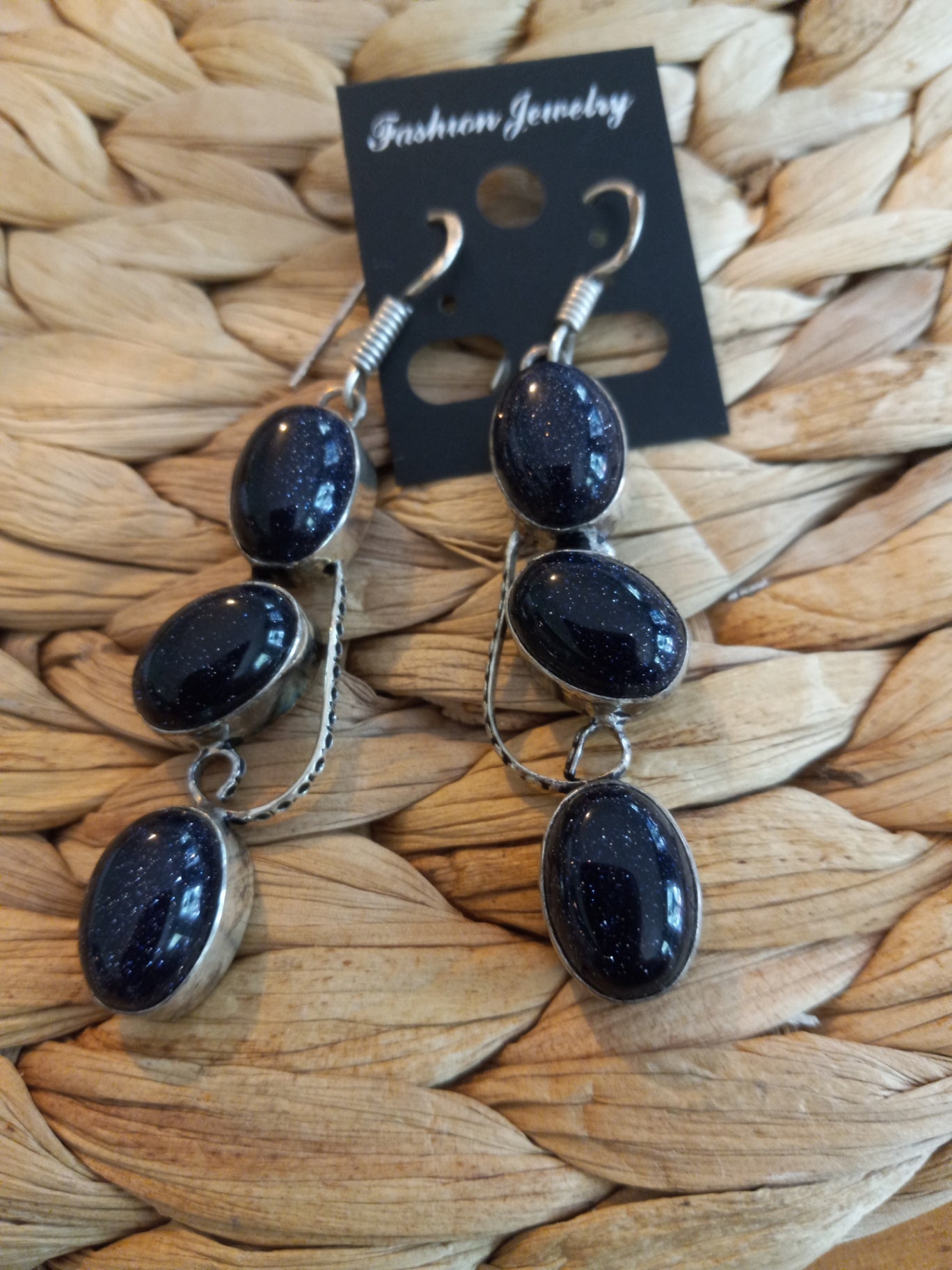 Black sandstone earrings dsc