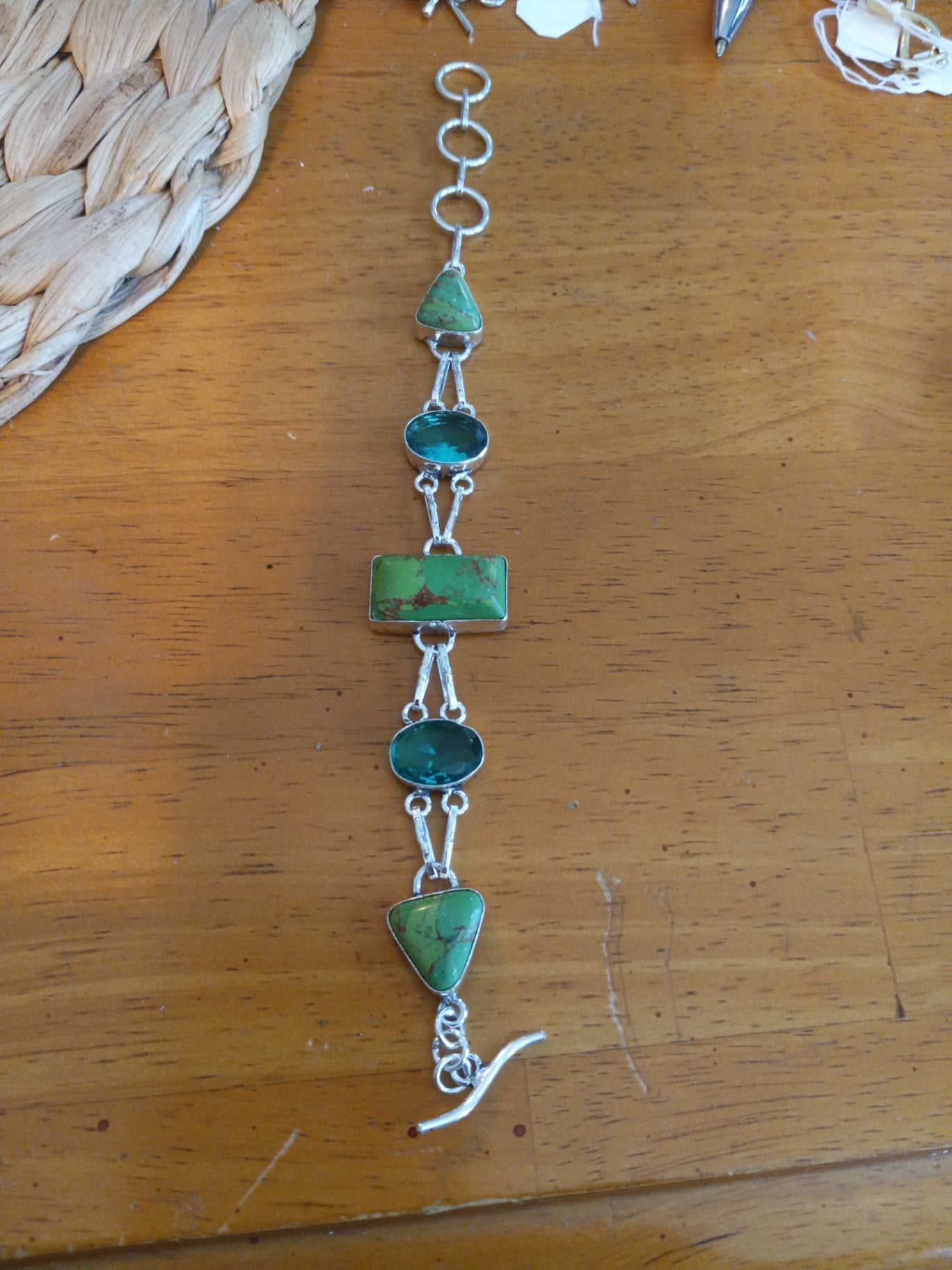 Green Turquoise bracelet dsc