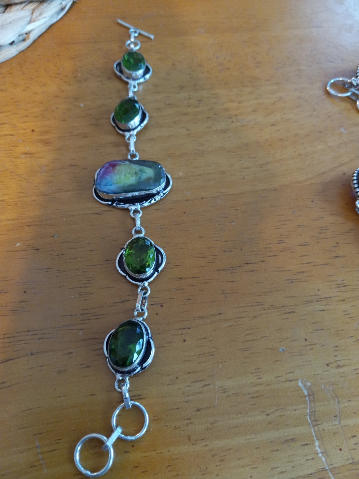 Rainbow solar stone bracelet dsc