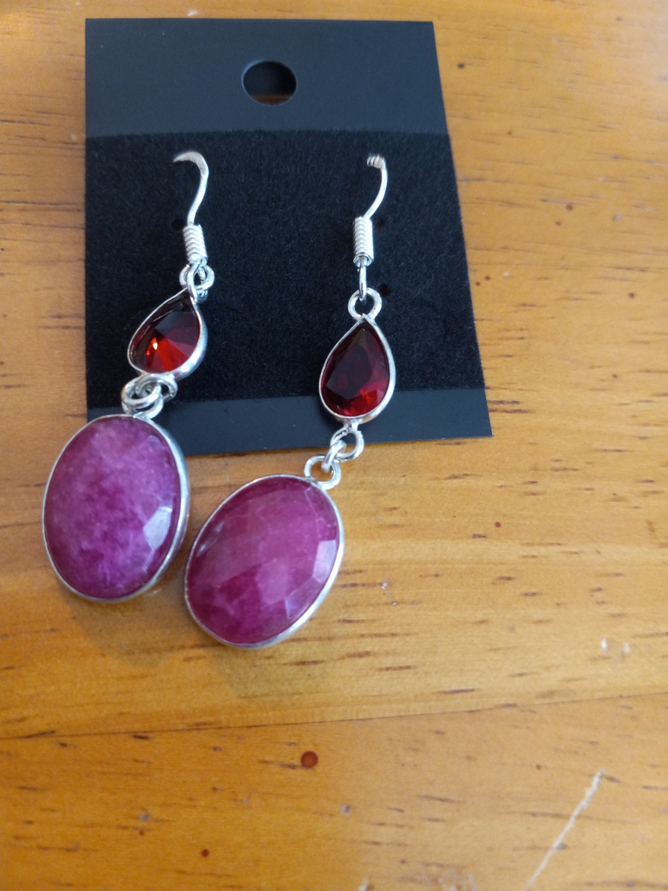 Created ruby earrings dsc