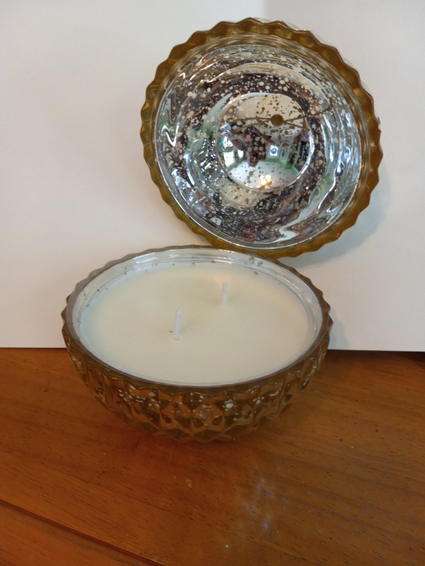 Decorative candle Silver Glass dsc