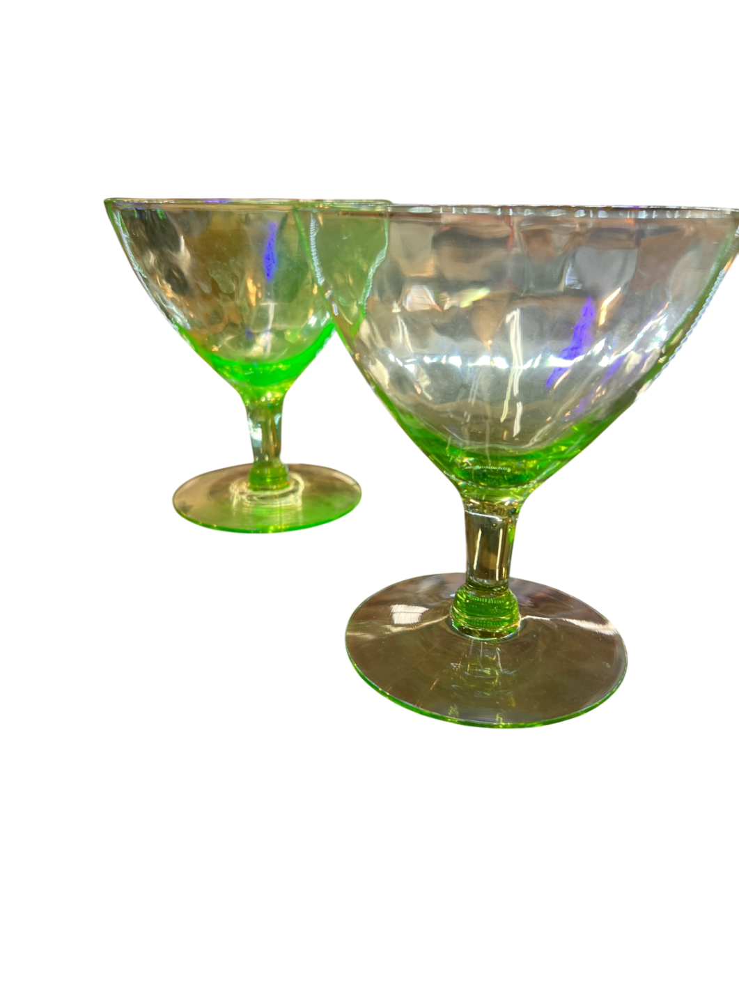 Uranium Glass Ice Cream Dish