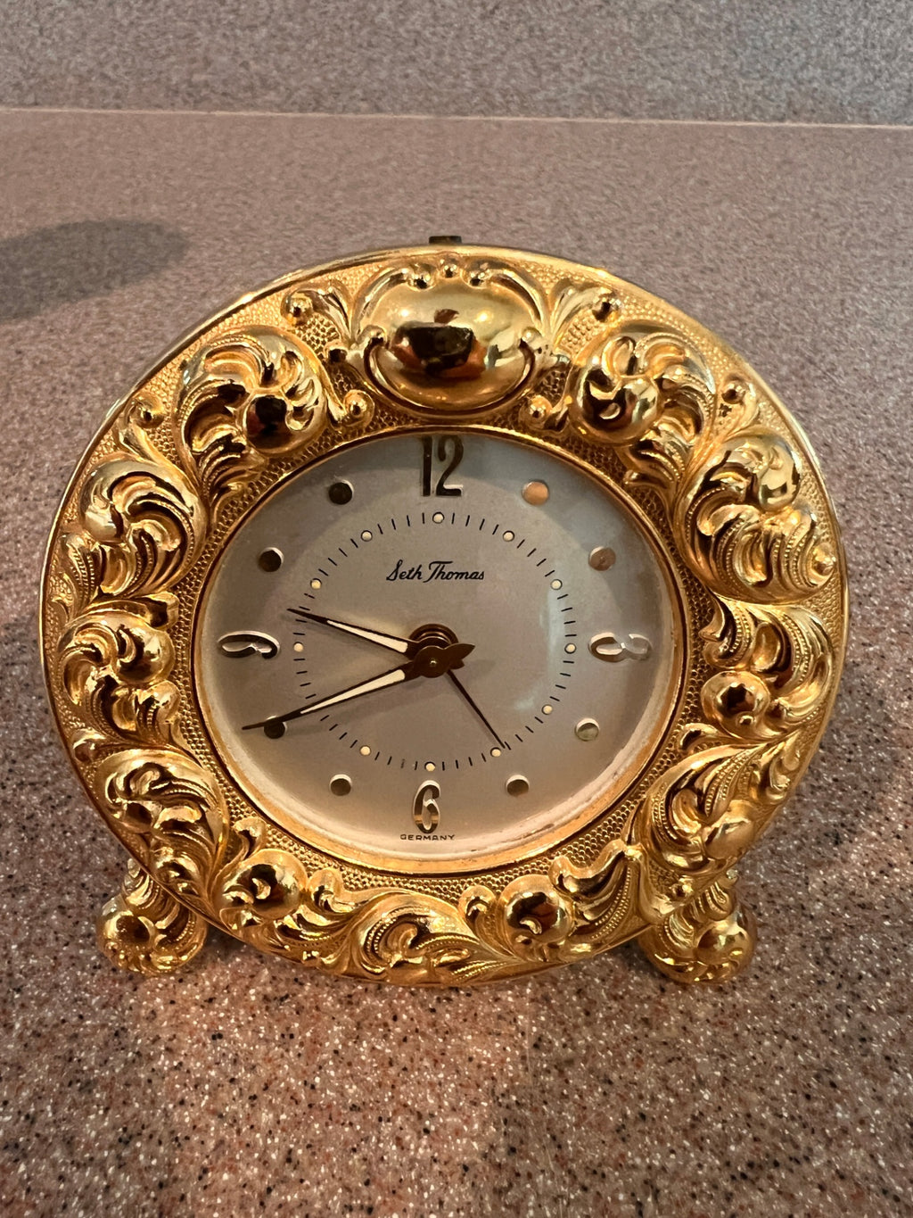 Seth Thomas Ornate Baroque Alarm Clock – Made in Germany