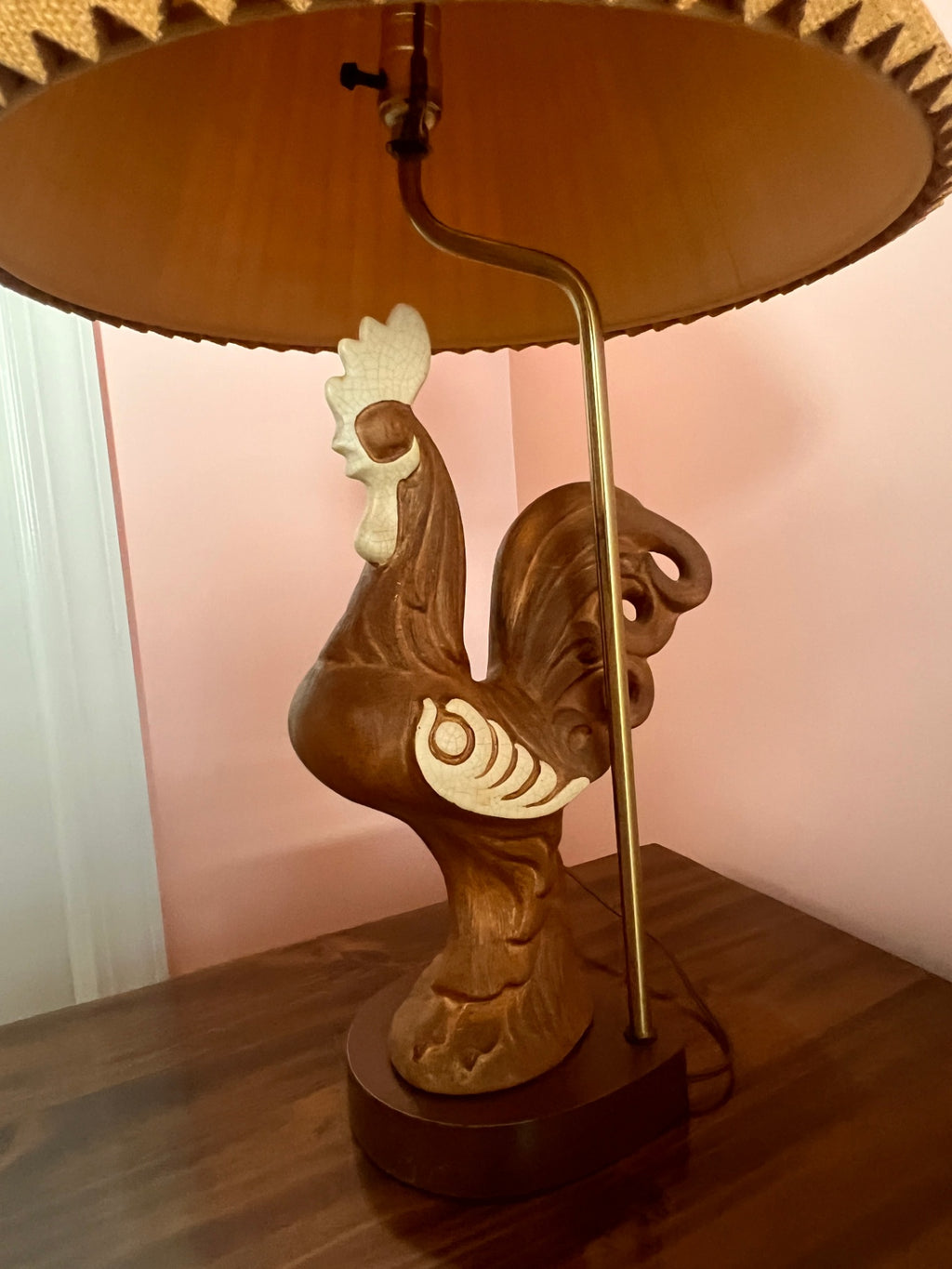 Mid-Century Modern Rooster Figural Lamp (c. 1955–65)