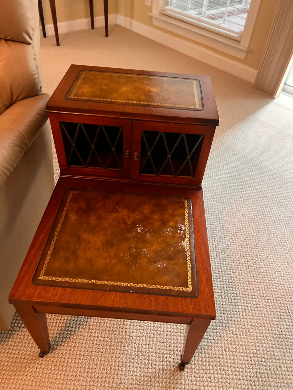 MCM two tier end table 