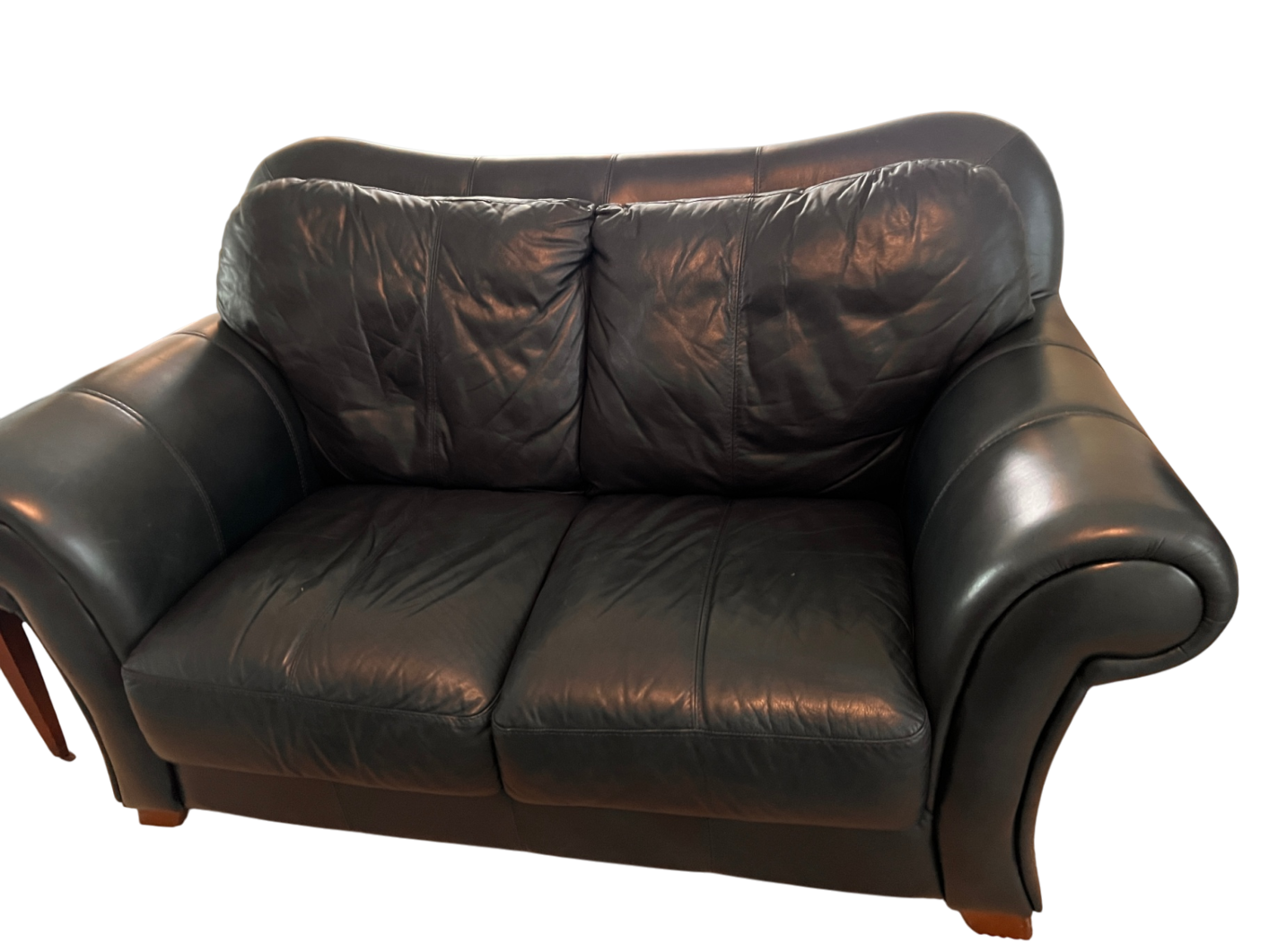 Sofa Loveseat Black Leather