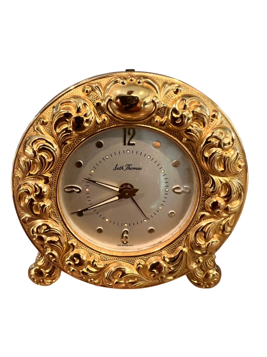 Seth Thomas Ornate Baroque Alarm Clock – Made in Germany