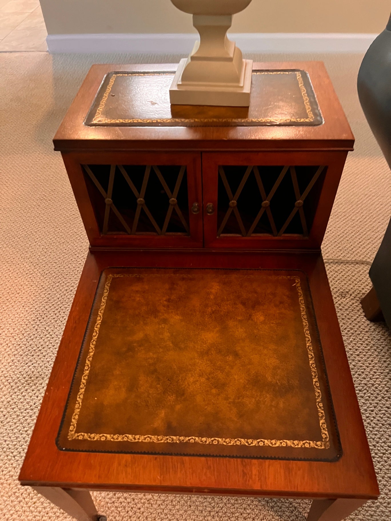 MCM two tier end table 