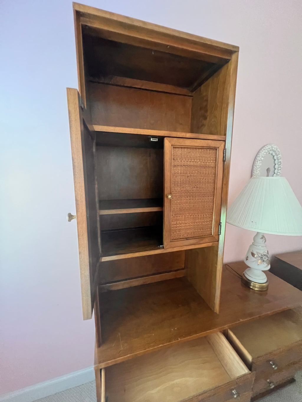 Roomates by Baumritter Modular Hutch over Dresser (MCM, c.1958–65)
