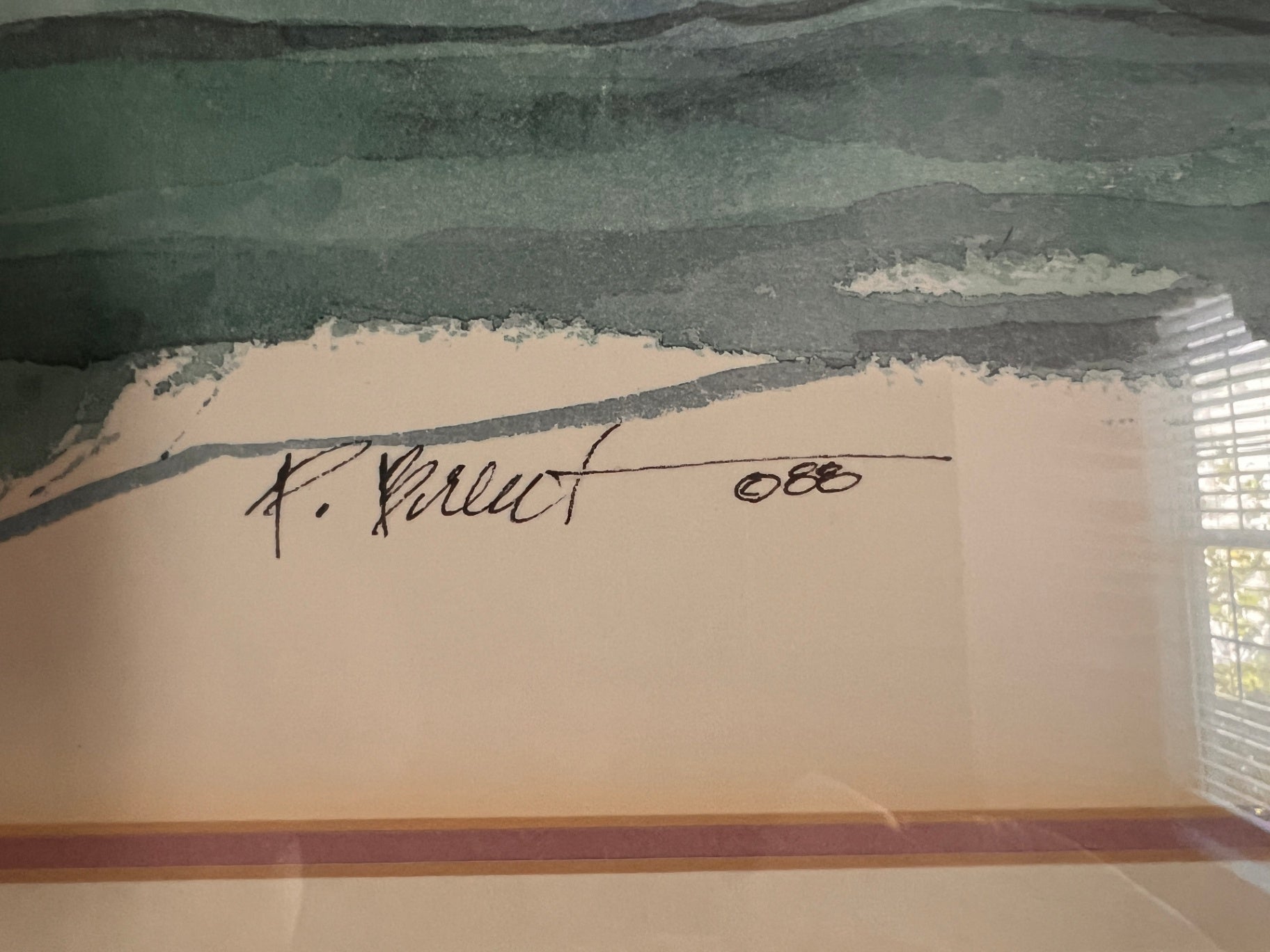 Vintage Paul Brent Signed Nautical Art Print – "Regatta" (1988, Framed)