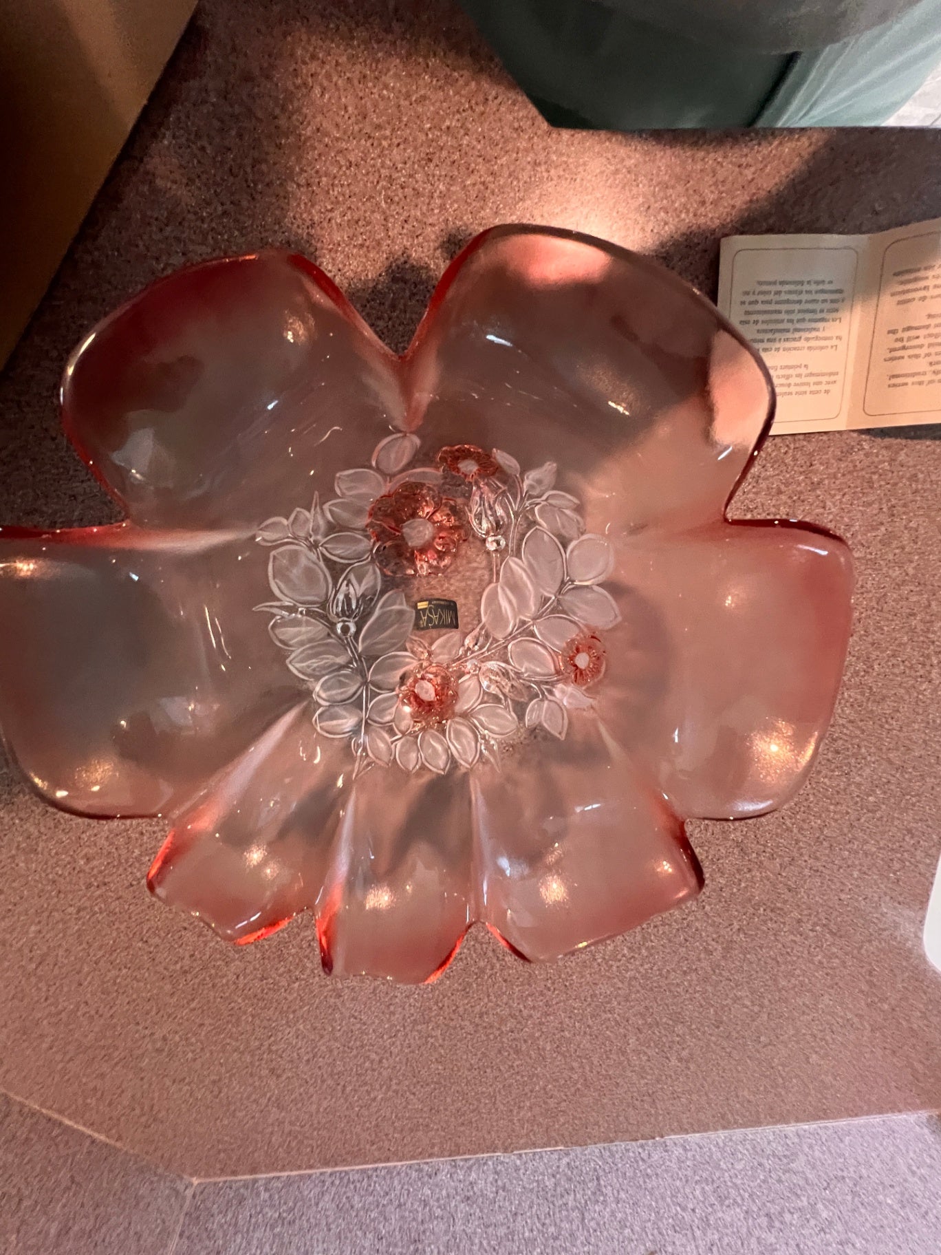 Walther-Glas "Rosella" Decorative Glass Bowl (Model No. 4215/2)