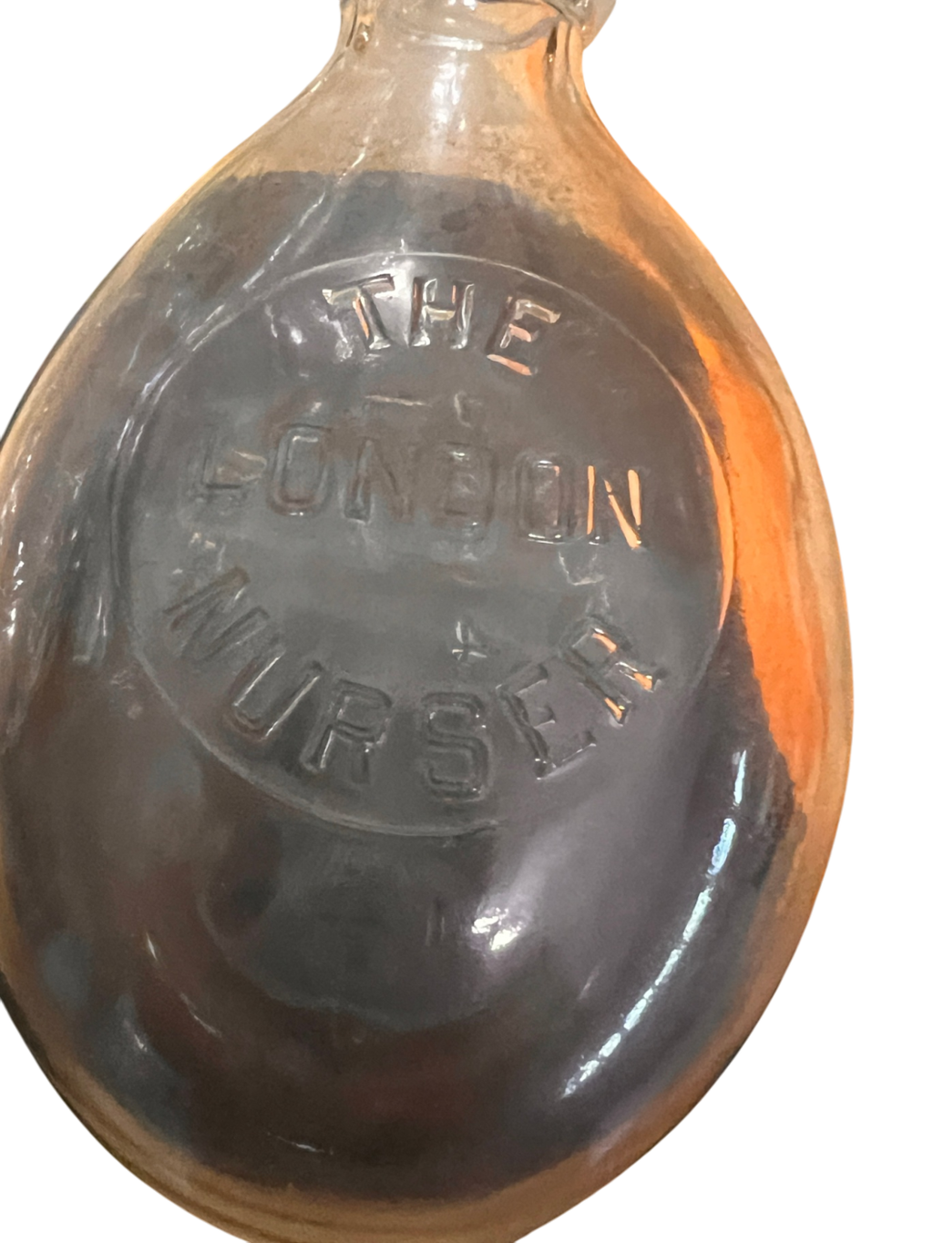 Antique “The London Nurser” Glass Baby Bottle (Victorian Era)