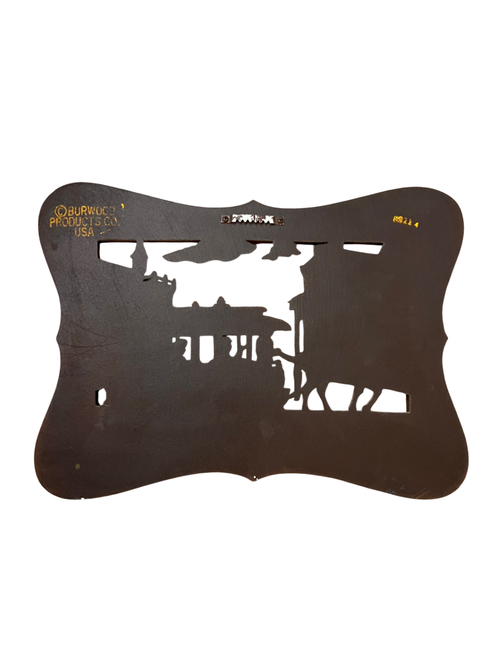 Vintage Burwood “Main Street Horse-Drawn Streetcar” Wall Plaque (USA, 1970s–80s)