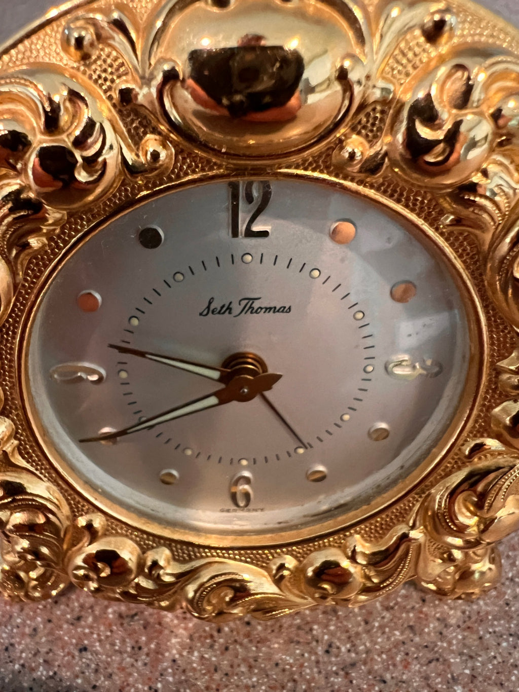 Seth Thomas Ornate Baroque Alarm Clock – Made in Germany