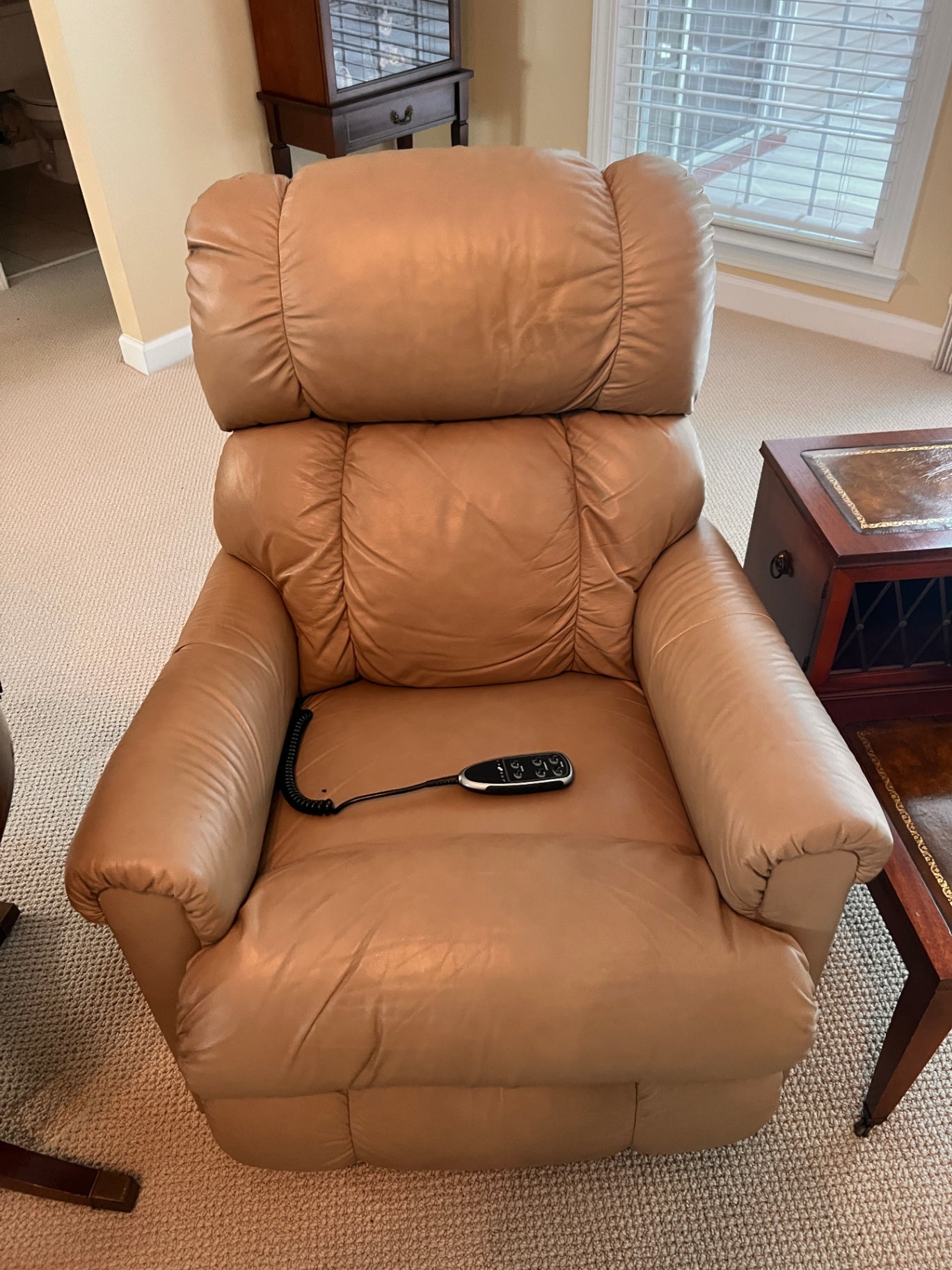 La-Z-Boy Leather Power Recliner with Remote Control
