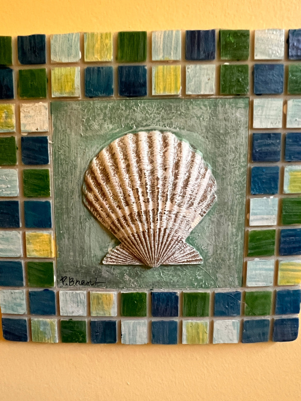 Set of 4 Ceramic Wall Plaques – Shell Series by Paul Brent