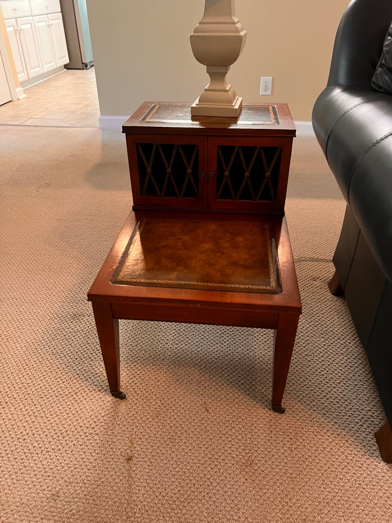 MCM two tier end table 