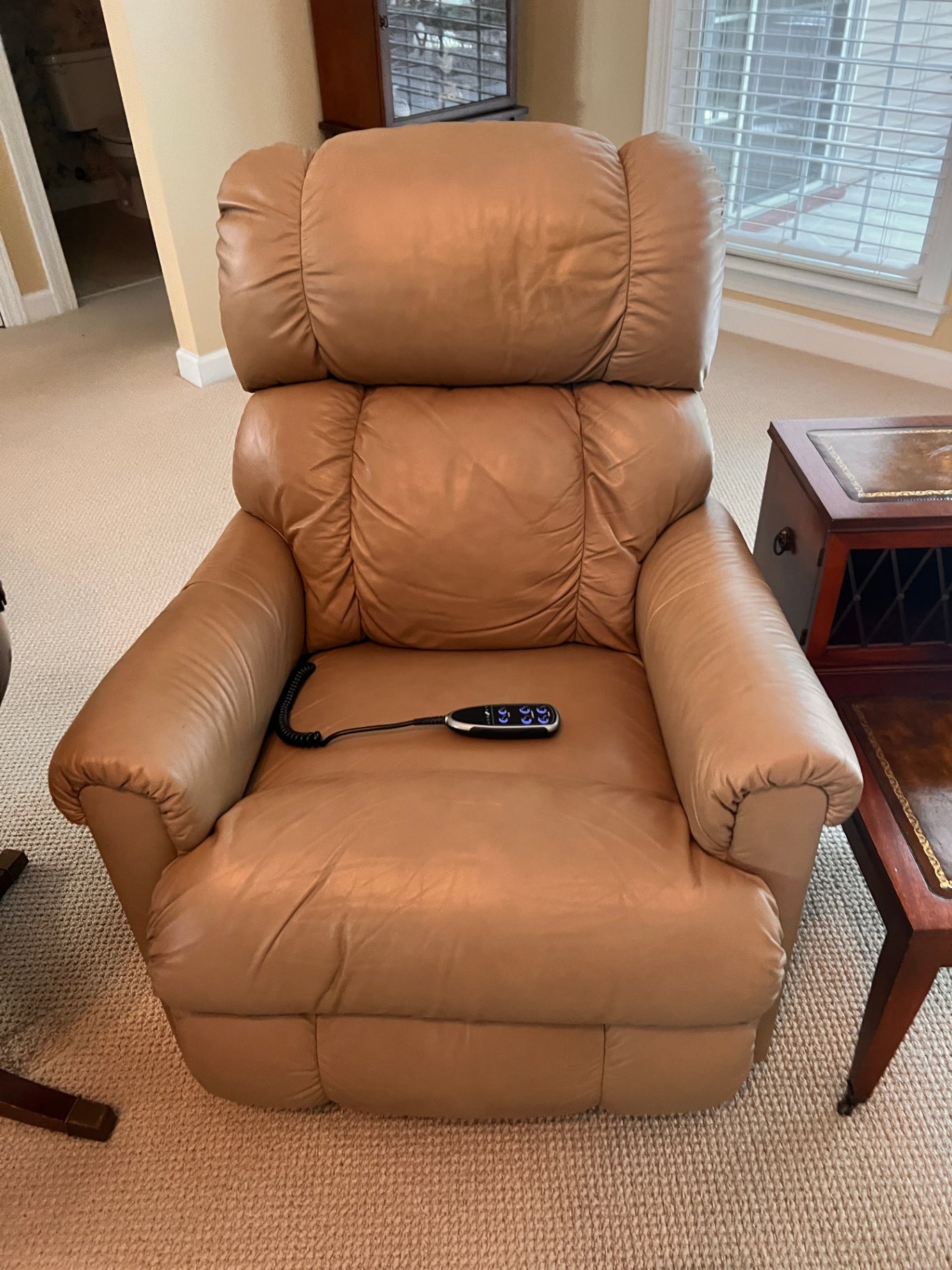 La-Z-Boy Leather Power Recliner with Remote Control