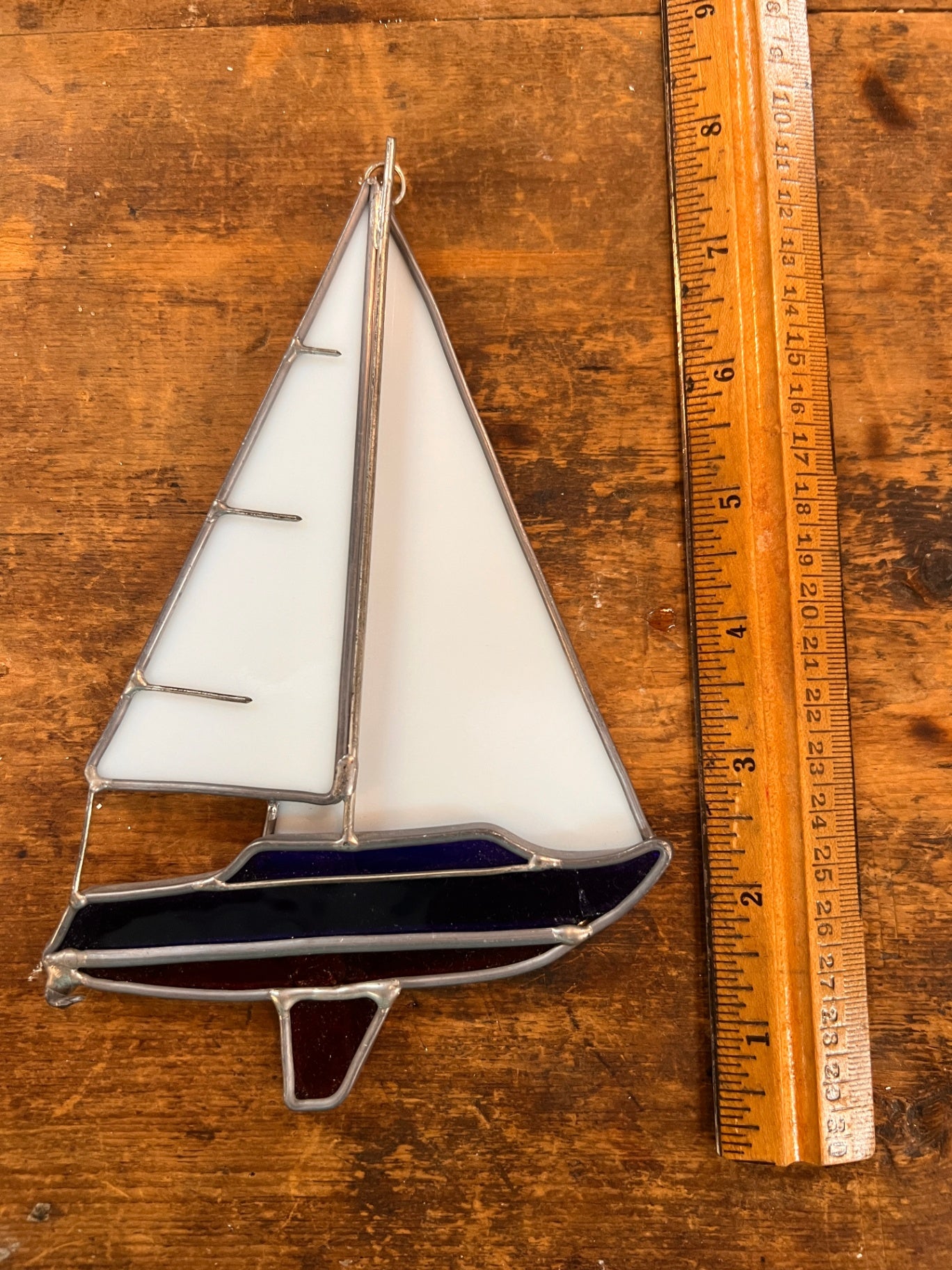 Sailboat Stained Glass Suncatcher