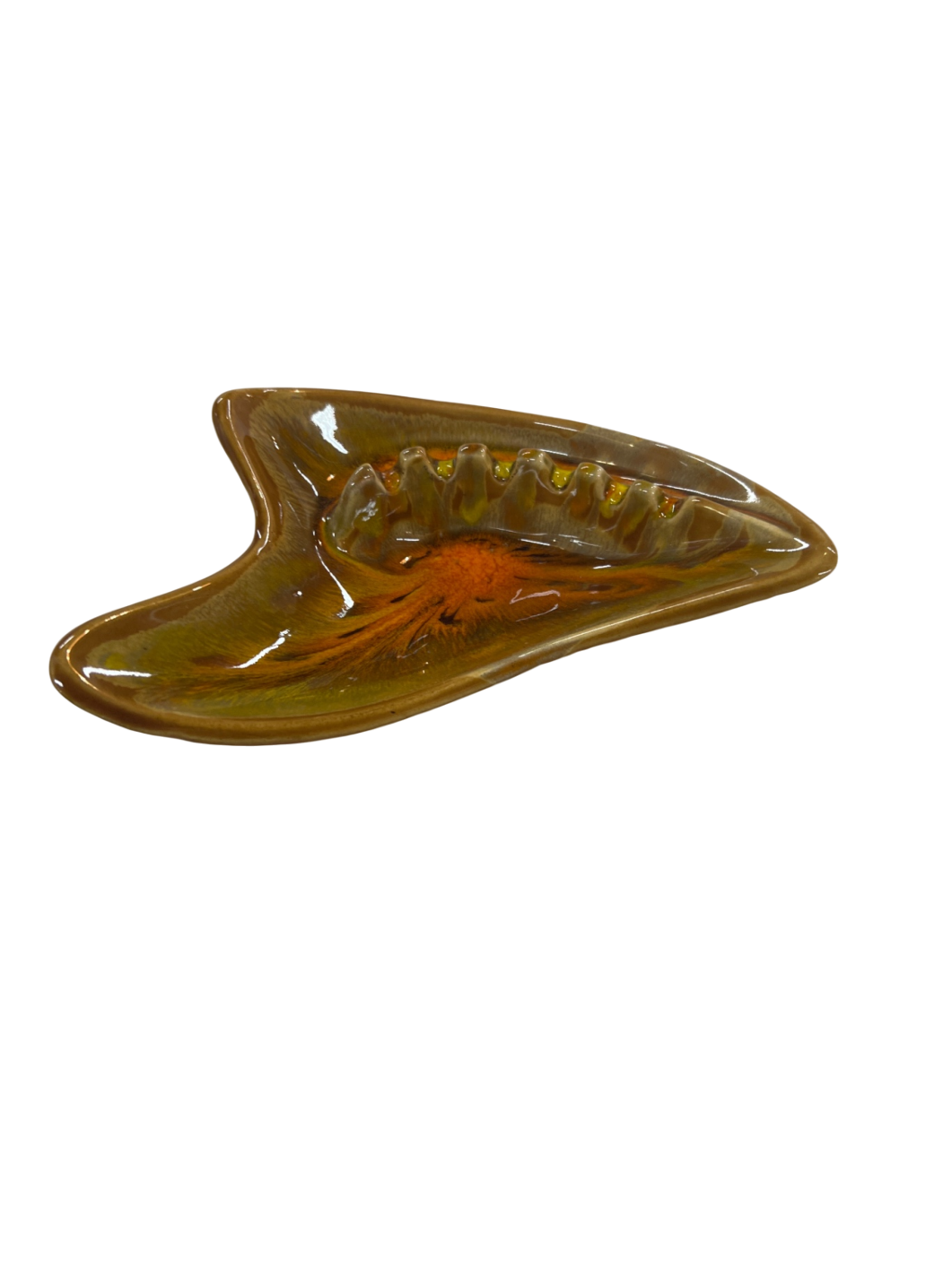 Vintage California Originals Ashtray 2917 – Mid-Century Modern Boomerang Style Glazed Ceramic USA