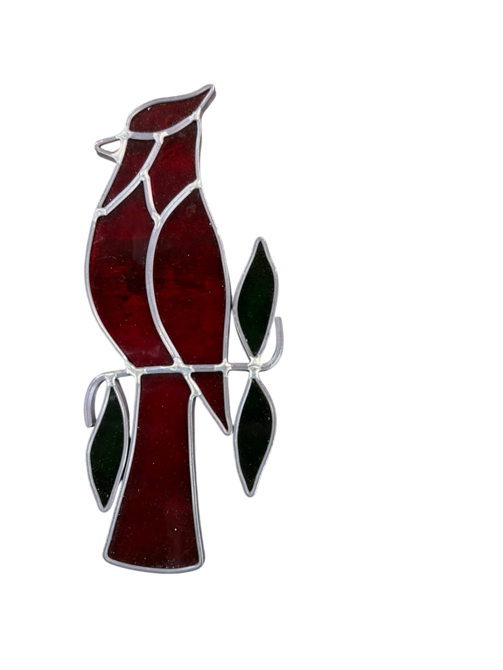 Cardinal Stained Glass Suncatcher