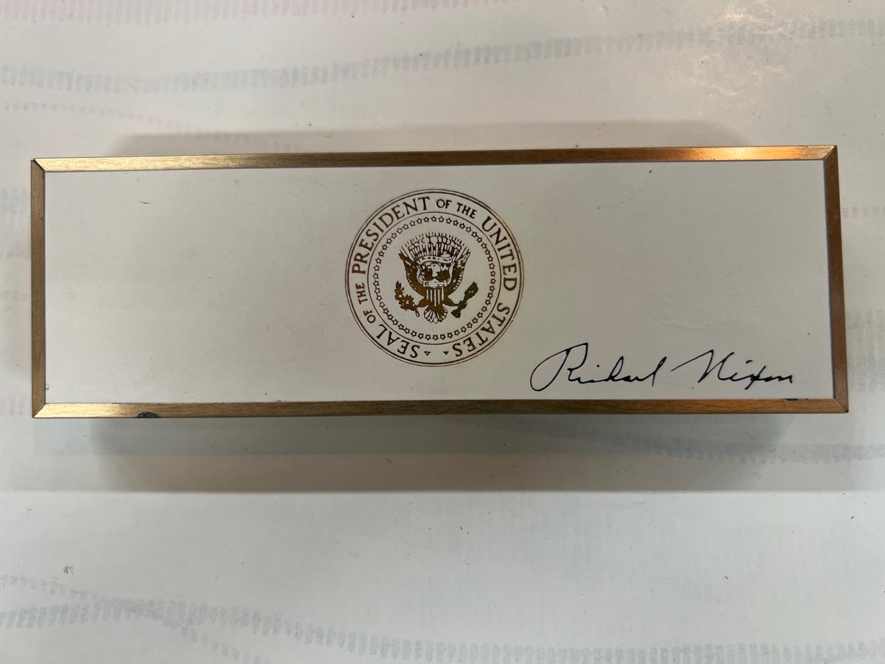 1970 President Richard Nixon Signing Pen – Mass Transit Bill – Boxed with Insert – White House Memorabilia