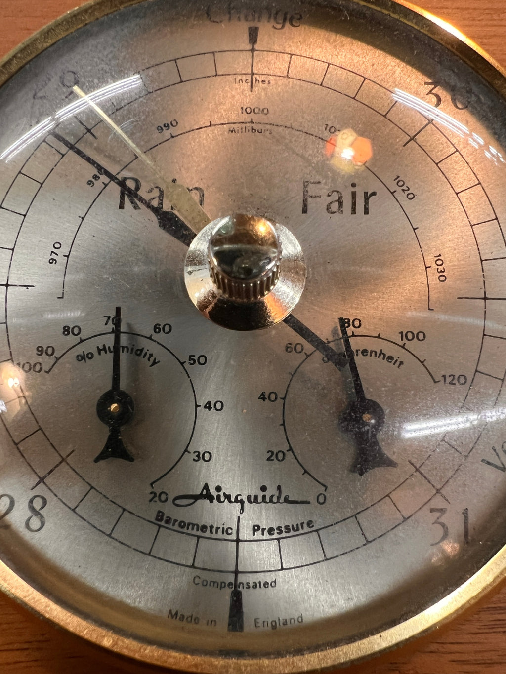 Vintage Airguide Weather Station – Barometer, Thermometer & Hygrometer – Shortland Bowen, England