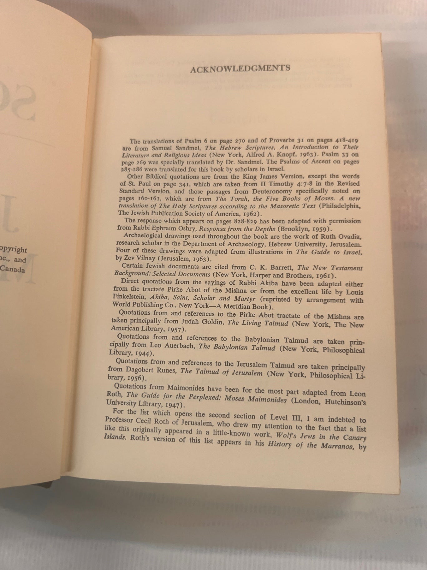 1965 First Edition The Source by James A. Michener – Random House – Historical Fiction Classic er pages)