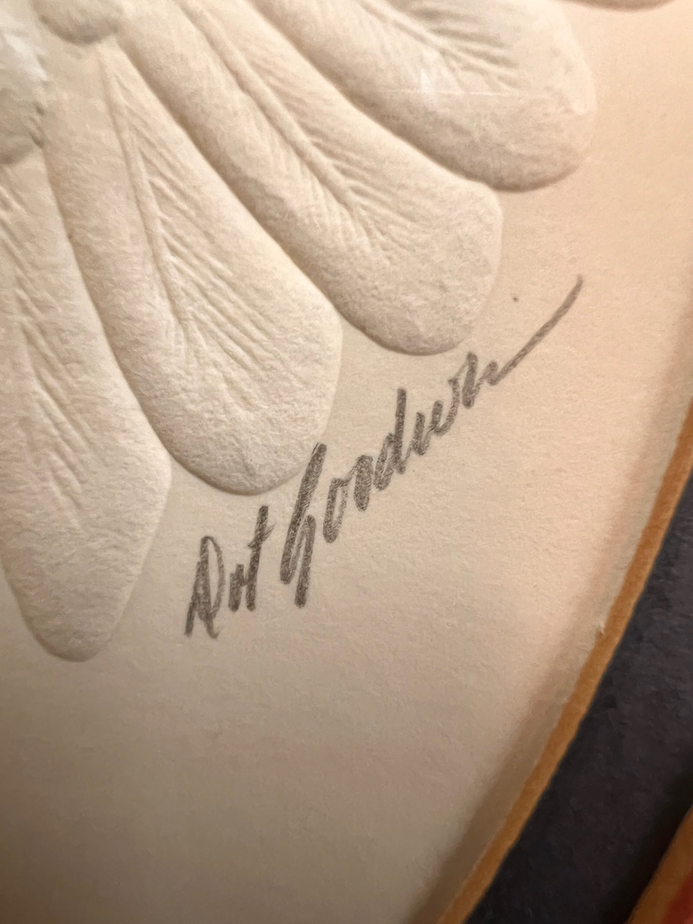 Dot Goodwin Signed Embossed Goose Prints – Set of 2 – Framed Waterfowl Wall Art