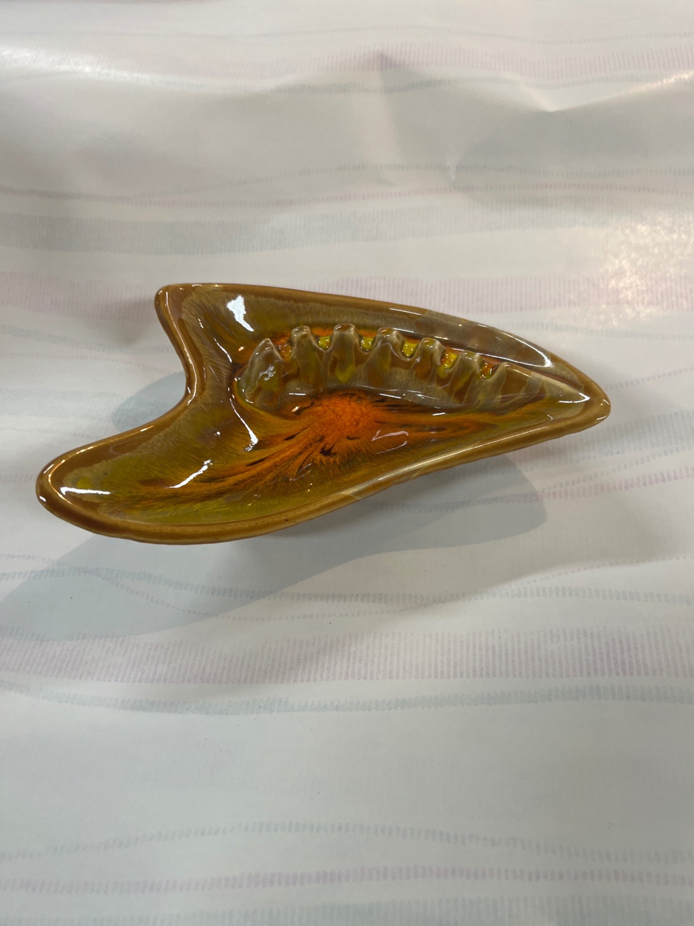 Vintage California Originals Ashtray 2917 – Mid-Century Modern Boomerang Style Glazed Ceramic USA