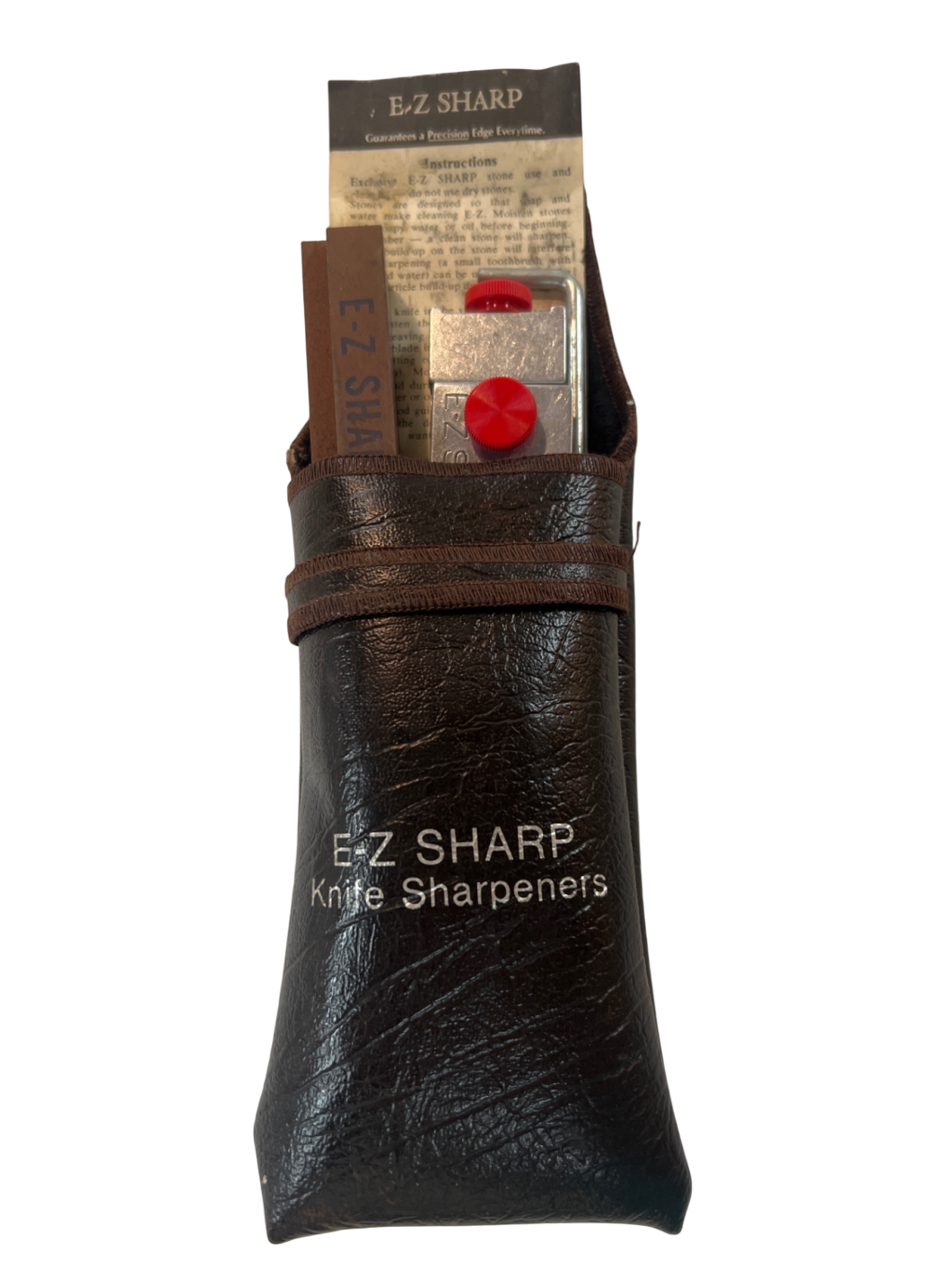 Vintage E-Z Sharp Knife Sharpener Kit – Complete with Tool, Stone, Instructions & Case – USA