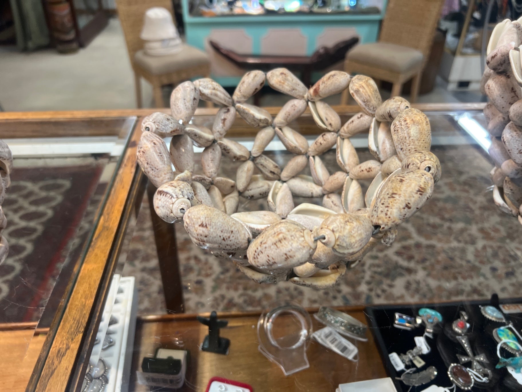 Set of 3 Handcrafted Vintage Shell Bowls – Coastal Nautical Décor