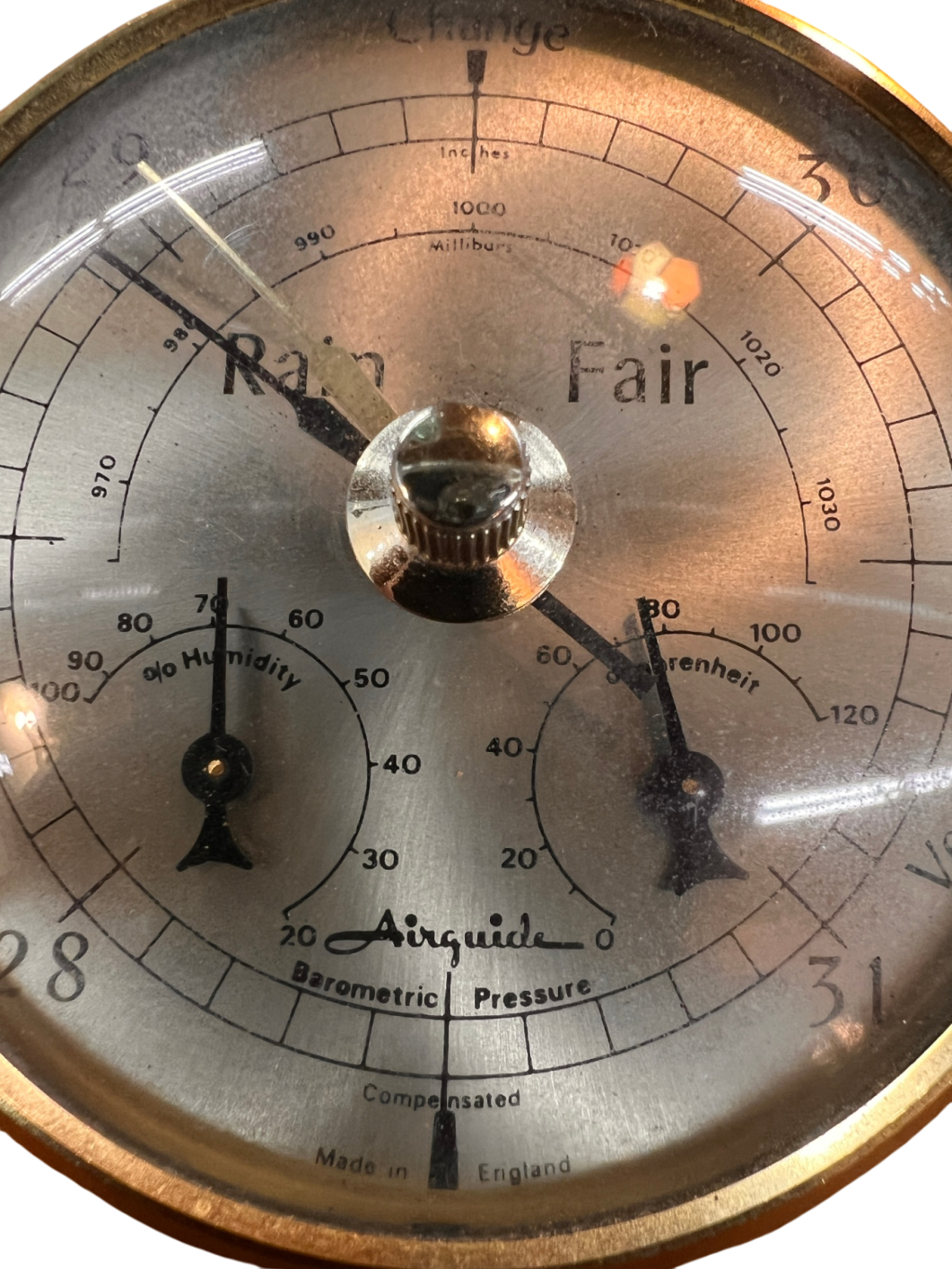 Vintage Airguide Weather Station – Barometer, Thermometer & Hygrometer – Shortland Bowen, England