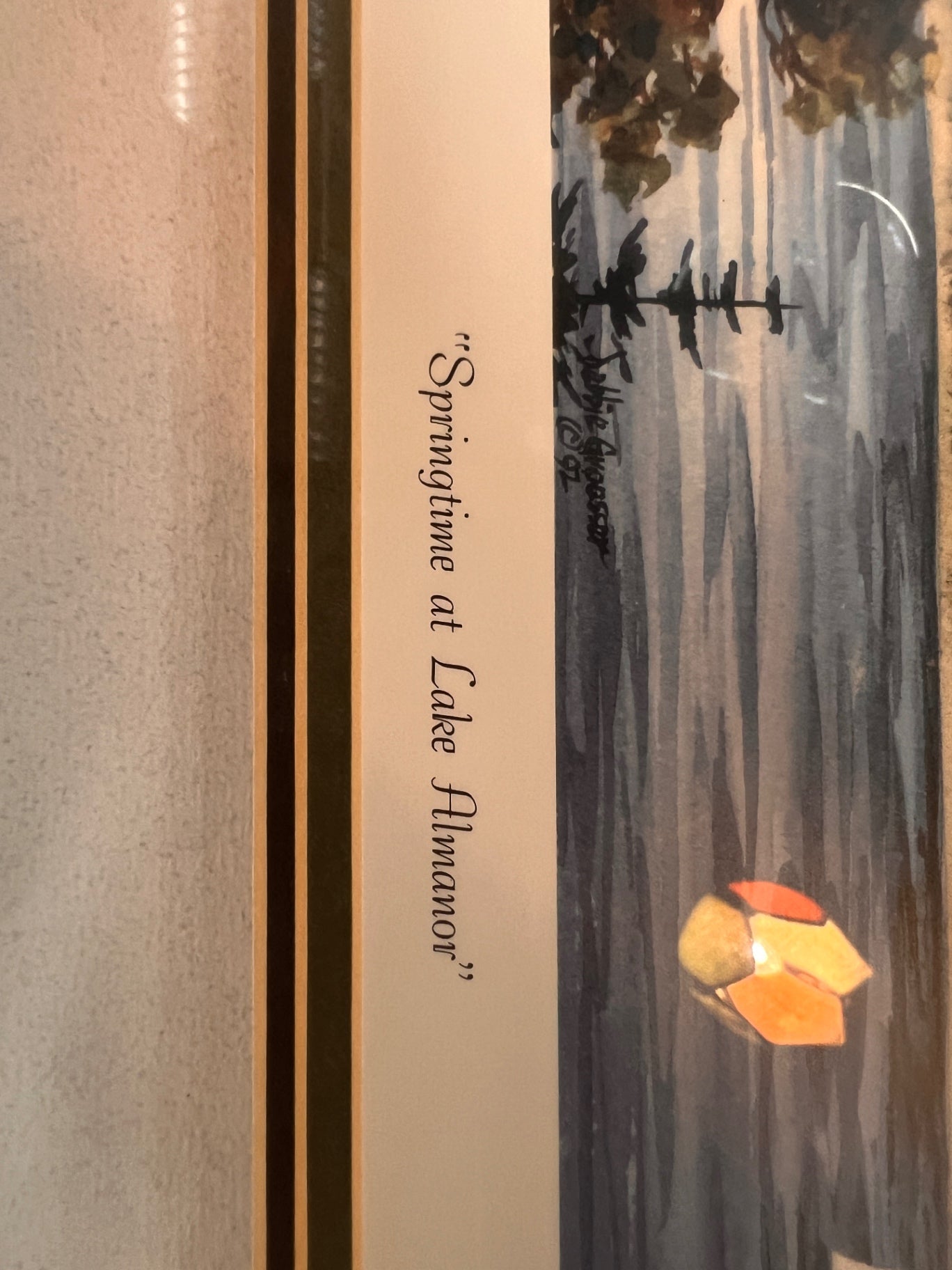Debbie Groesser “Springtime at Lake Almanor” Limited Edition Print 88/500 – Framed Nature Artwork