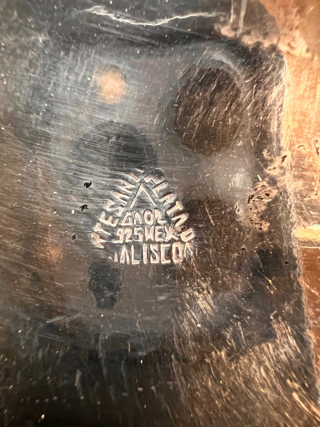 Vintage Mexican .925 Sterling Silver Belt Buckle – Handcrafted in Jalisco – Pyramid Design