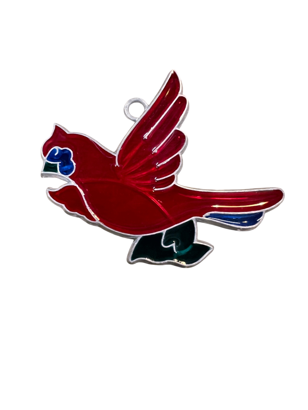 Small Cardinal Stained Glass Suncatcher