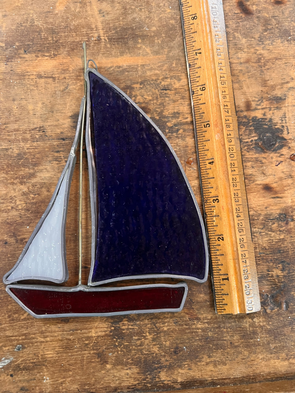 Sailboat Stained Glass Suncatcher