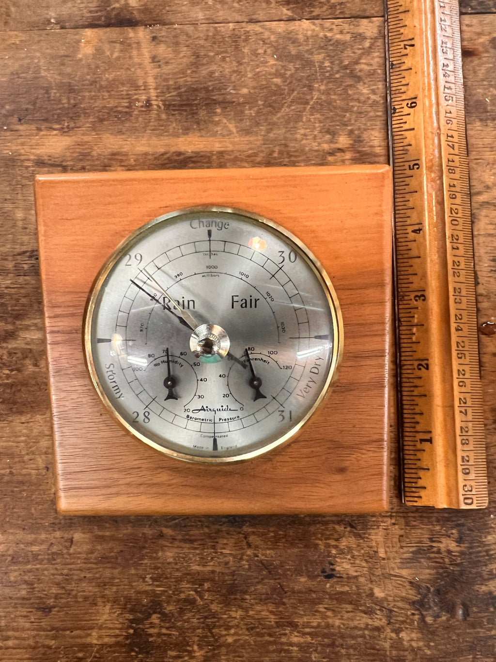Vintage Airguide Weather Station – Barometer, Thermometer & Hygrometer – Shortland Bowen, England