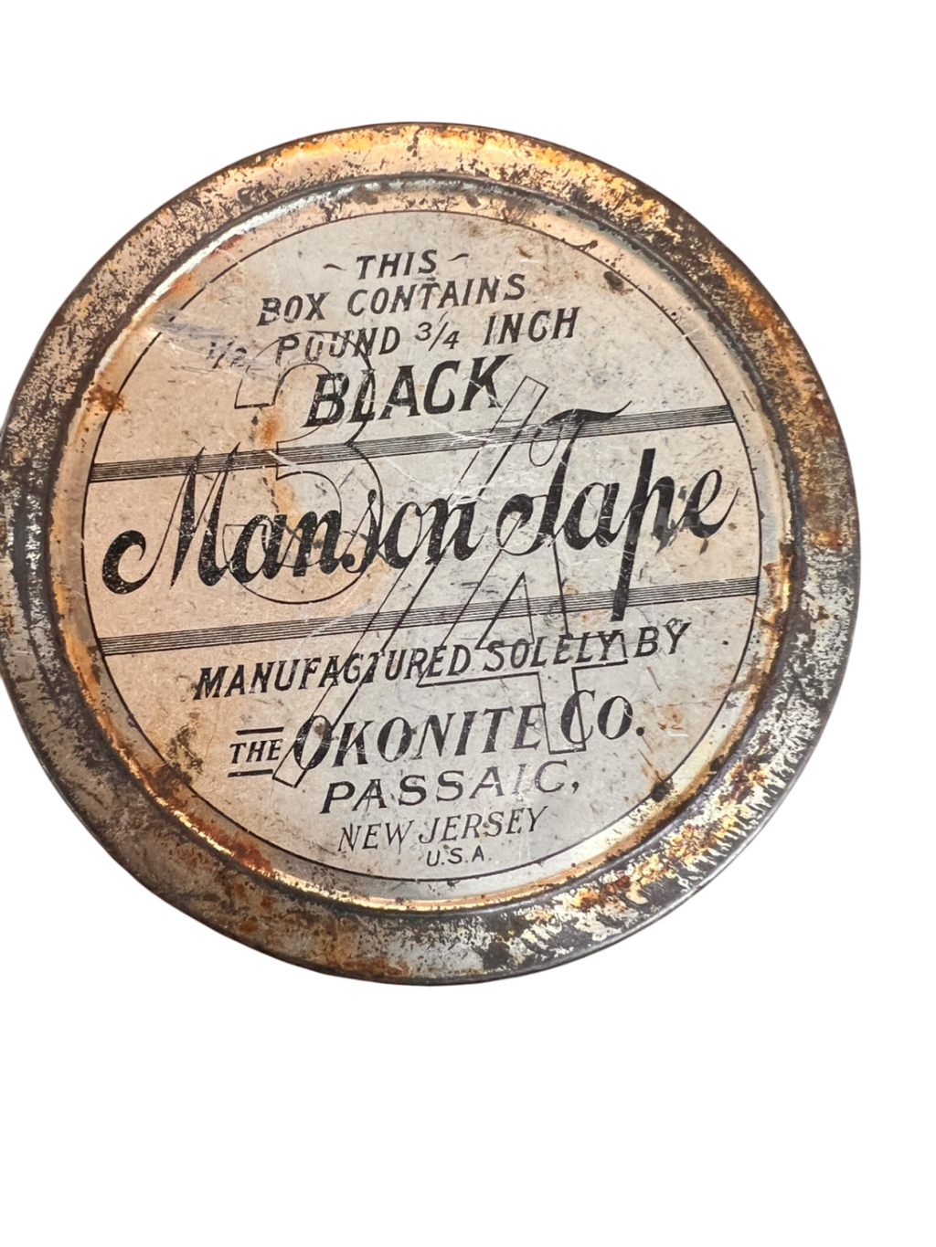 Vintage Okonite Co. Manson Tape Tin (¾ inch, ½ pound)